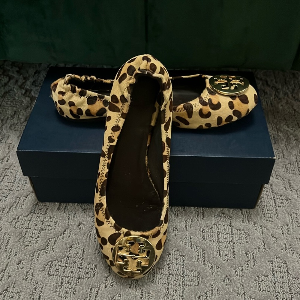 Tory Burch leopard ballet flats